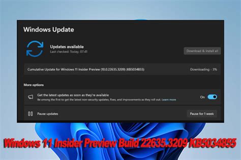 KB5034855 Windows 11 Insider Beta Build 22635.3209 (23H2).